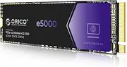 ORICO e5000 1TB M.2 NVMe SSD, PCIe Gen4x4 with 5100MB/s Read 3600MB/s Write, 3D QLC NAND Internal Solid State Drive SLC Dynamic Cache, Compatible with Desktop, Laptop and Mini PC
