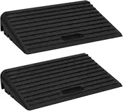Kerb Ramps 2 pcs 50x30x11 cm Rubber, Lightweight, Durable, Non-Slip, Supports Up to 10 Tonnes, Easy Access for Cars, Wheelchairs, Pushchairs, Trolleys, Mobility Scooters