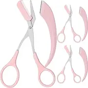 Beauty Scissors Womens Face Shaver 3 Set of Eyebrow Trimmer Kit Eyebrow Trimmer Scissors with Comb Eyebrow Razors Eyebrow Trimmer Women's Face Shaver Eyebrow Scissor Comb