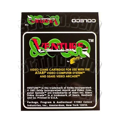 Atari 2600 Replacement Label - Venture