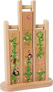 Tumble Puzzle Set | Colorful Kids Board Games with Cards | Wooden Fine Motor Skill Learning Games, Road Trip Activities for Boys, Girls