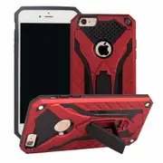 For iPhone 6 & 6S Case, Armour Strong Shockproof Tough Cover Kickstand, Red