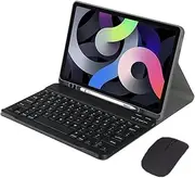 Case with Keyboard for Samsung Galaxy Tab A8 10.5 inch (SM-X200/SM-X205/SM-X207), BT Wireless Keyboard, Case with Pen Holder, Stand, Detachable Rechargeable (Black)
