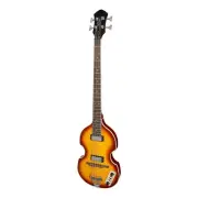 J&D Luthiers 4-String Violin-Style Electric Bass Guitar (Honey Burst)