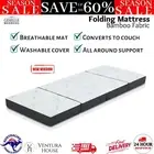 Bedding Portable Mattress Folding Foldable Foam Floor Couch Sofa Bed Bamboo Mat