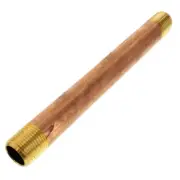 Plumbing Brass Pipe Nipple 4" MPT x 16" Extra Long, Male Threaded