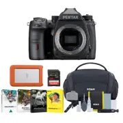 Pentax K 3 Mark III Monochrome Camera Body Black Hard Drive Bundle w Memory Card
