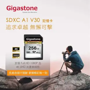 【GIGASTONE 立達】SDXC SD UHS-I U3 A1V30 4K 64GB高速記憶卡(64G 單眼相機/攝錄影機專用記憶卡)