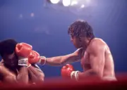 Alfredo Evangelista in action throws a punch vs Muhammad Ali durin- Old Photo