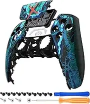 eXtremeRate Darkness Lost Front Shell with Touchpad Compatible with ps5 Controller BDM-010 BDM-020 BDM-030 BDM-040 BDM-050, DIY Replacement Shell Custom Touch Pad Cover Compatible with ps5 Controller