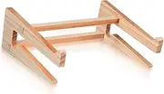 MERRYHAPY Computer Wooden Stand Notebook Computer Tablet Stand Computer Laptop Laptops Kickstand Desk Laptop Stand Wooden Laptop Stand for Desk Wood Laptop Holder Elevator Dual Purpose