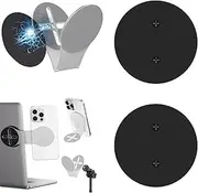 ALAFLY 2 Pack Metal Base Plate With 1/4" Screw for Magnetic Phone Holder [Holder Not Included], Easy to Use Everywhere: Laptop/Car/Desk/Tripod/Wall, Free Your Hands