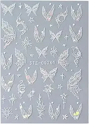 Stickers for Nails, Manicure Adhesive Decals Decoration, Artistic Manicure Art Supplies, Waterproof Stickers for Workplace, Party