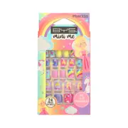 BYS Mini Me 24 Pack Press on Nails - Princess, Square Shape