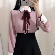 Long-Sleeve Neck-Tie Shirt Green - L
