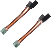 SING F LTD 2Pcs Universal RC Servo Signal Reverser 4-6V 2A Rotation Inverter Steering Gear JR Servo Plug for Remote Control Model Aircraft Spare Parts