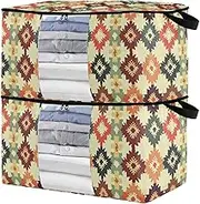 sanluoli 90L 2 Pack Under Bed Shoe Storage with Reinforced Handles, clear window Closet Home Organizers And Storage