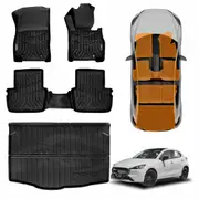 3D Floor Mats Boot Liner for Mazda 2 Hatch 2014-2025 DJ Series All Weather Heavy Duty Cargo Car Trunk Luggage Tray