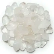 6 lb Crystal Quartz Tumbled Stones - Grade 2 - XSmall - Wire Wrapping Rocks