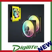 Corsair iCUE LINK LX140 RGB 140mm PWM Fans Starter Kit BLACK Dual Pack