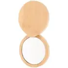 Bamboo Handheld Mirror Pocket for Purse Make up Accessories Women Miss Travel