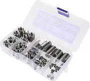 50-Piece Stainless Steel Self Tapping Thread Inserts 304 Steel Inner Thread Reinforcement Slotted Nuts for Screws and Nuts Tamper Proof Variety