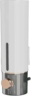 Manual Soap Dispenser Wall-Mounted, 450ml Refillable Hand Sanitizer Bottle Press-Type Containers for Shower Bathroom Kitchen (Color : White)