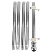 Flagpole, Stainless Steel Flagpole, Suitable For House Courtyard Garden, Anti-rust Flag Holder (sil