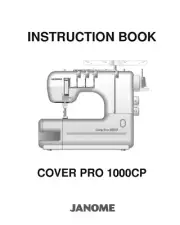 Janome Cover Pro 1000CP Sewing Machine Overlocker Instruction Manual