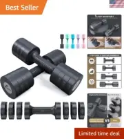 Compact Adjustable Dumbbell Set: 2 lb, 3 lb, 4 lb & 5 lb Weights for Men & Women
