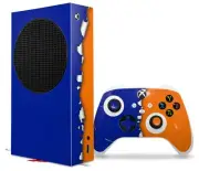 Skins XBOX Series S Console Controller Ripped Colors Blue Orange