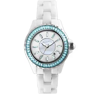 【Relax Time】經典陶瓷系列水晶手錶-藍色(RT-93-3)