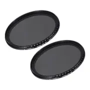 ND2-400 Lens Filter Variable Neutral Density Lens Filter 82mm 2 Pcs