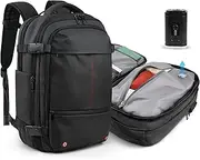 [travel inspira] Airback Backpack for Travel, 60L Expandable Vacuum Backpack with Electric Vacuum Pump, Water-Resistant & TSA Anti-Theft for Airplane Vacuum Seal Compression Air-Seal Bag for Travel