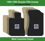 Lloyd Luxe Front Carpet Mats for '84-89 Chrysler Fifth Avenue w/Blue M-Mopar (for: Chrysler)