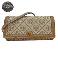 在飛比找momo購物網優惠-【TORY BURCH】T MONOGRAM 帆布WOC 單