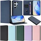 Litchi Wallet Flip Case Cover For Samsung Galaxy S24 S23 S22 S21 S20 S25 Ultra