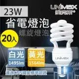 在飛比找遠傳friDay購物優惠-美克斯UNIMAX 23W 螺旋省電燈泡 E27 節能 省電