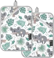 Oven Pot Holders Heat Resistant Cartoon Gray Koala Potholder with Pockets Hotpads for Cooking Oven Mitts 2 Pack