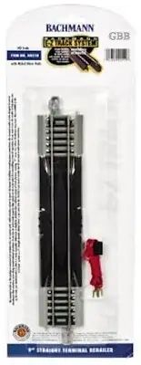 HO E-Z Track 9" Nickel Silver Terminal Rerailer Bachmann New Sealed 44510