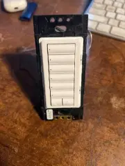 Lutron Homeworks QS HQRD-W6BRL-SW 6 Button Keypad