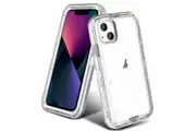 For Apple iPhone 13 Transparent Defender Slim Polycarbonate Case Cover (Clear)