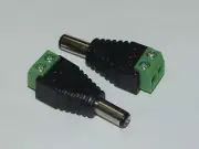10 Pack Mini Power plug 2.1MM with Screw mount ends for security cameras & Alarm