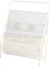 yuksok Kids Slings Bookshelf Organizer 3 Layer Child Kids Room Picture Books Preschool Gift Magazines Playroom Bookcase Display Stand, White