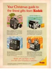 1963 Kodak Electric Zoom Chevron 8 Automatic Camera Projector Christmas Print Ad