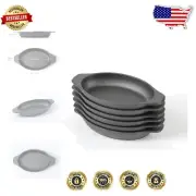 Versatile Cast Iron Oval Mini Servers - 12oz, Perfect for Indoor & Outdoor