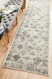 Century Runner Rug In Light Grey