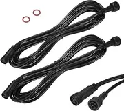 uxcell 2-Pack Waterproof Extension Cable, 2 Pin 9.84 Ft/3m Extension Cord Wire with 18AWG IP67 Male and Female Connectors for Outdoor Spotlights/LED Deck Lights [Black]