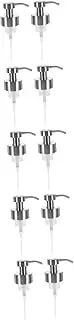 CHILDWEET 10 Pcs Foam Soap Dispenser Lids Perfume Syrup Dispenser Shower Shampoo Dispenser Foaming Soap Dispenser Emulsion Head Steel Soap Dispenser Pump Replacememnt Bottle Hose 304 Silver
