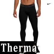 MEN'S NIKE PRO THERMA HYPERWARM COMPRESSION TIGHTS BASE LAYER CAMO GREEN BLACK